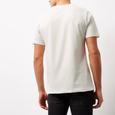 White panther print T-shirt
